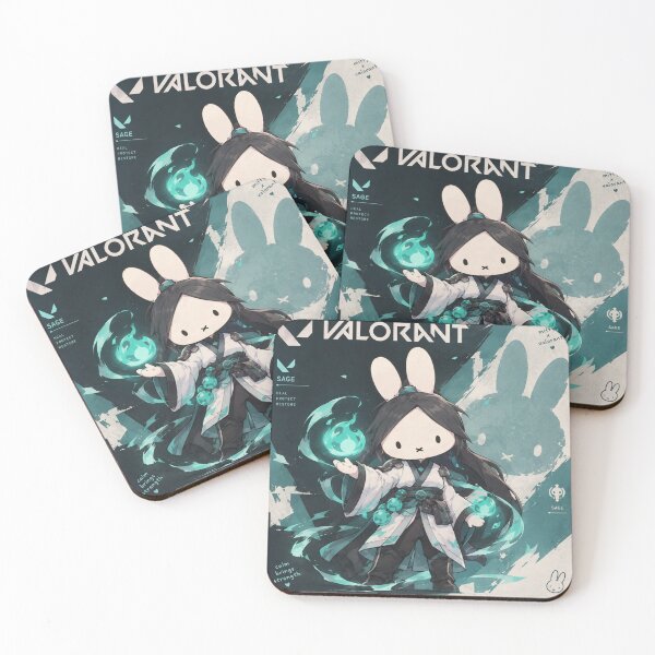 Item preview, Cute Sage VALORANT Bunny Agent Art Print designed and sold by Cozy Moss Studio.