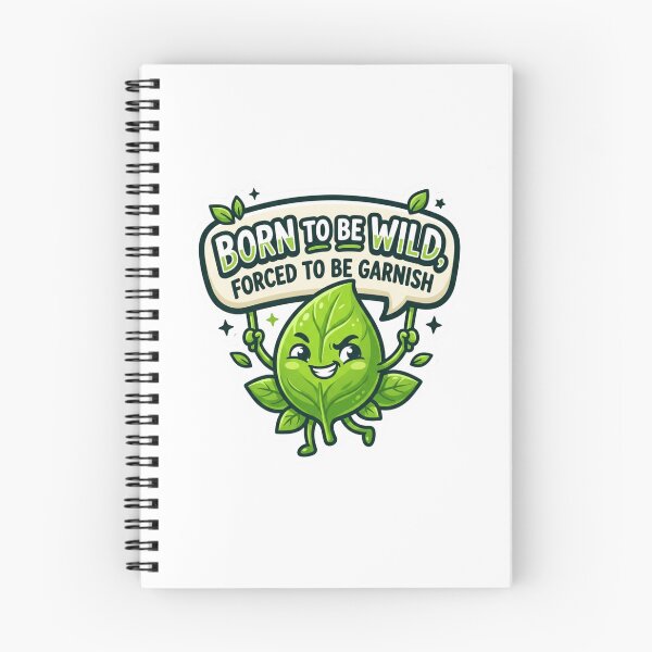 Item preview, Born To Be Wild Forced To Be Garnish Cute Funny Leaf Pun Art designed and sold by Namphet.