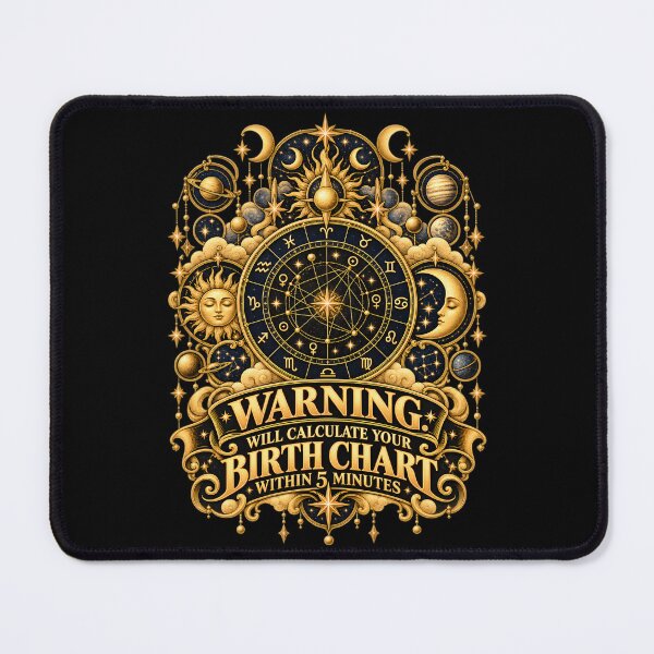 Item preview, Will Calculate Your Birth Chart Celestial Gold Art designed and sold by LoafLogic.