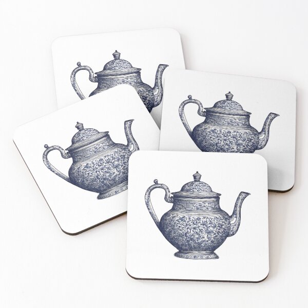 Item preview, Tea Pot - Fine Ink Line Drawing designed and sold by Hidamari's SHOP.