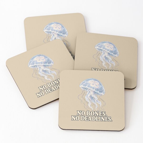Item preview, No Bones, No Deadlines – Relaxed Jellyfish designed and sold by VioVibe.