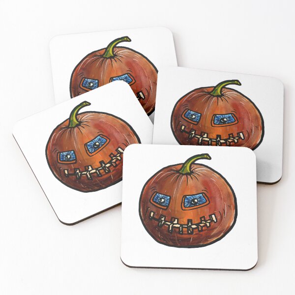 Item preview, Halloween pumpkin with blue eyes designed and sold by louck73.