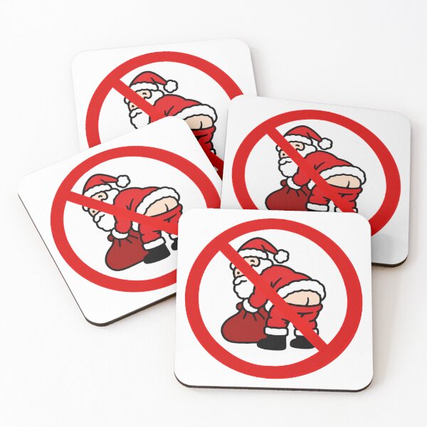 Item preview, No Santa Christmas Funny Prohibition Sign designed and sold by MonkiFlipp.