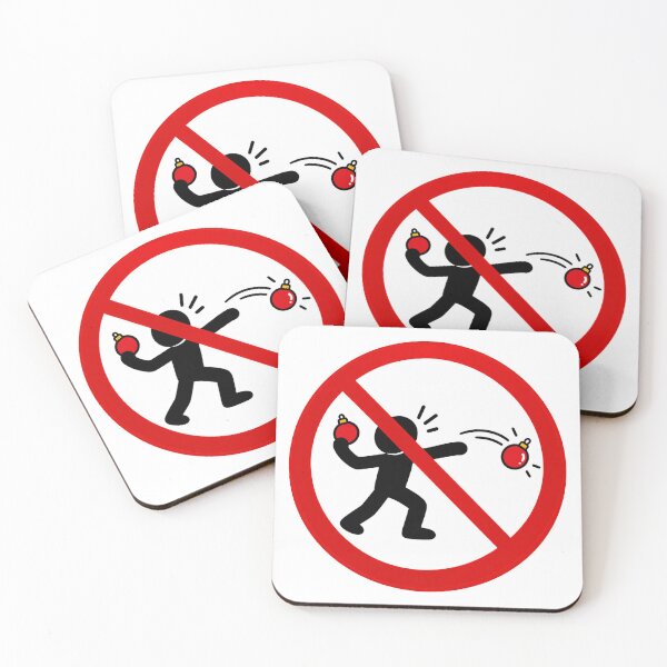 Item preview, No Throwing Christmas Ornaments Funny Sign designed and sold by MonkiFlipp.