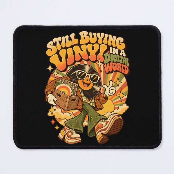 Item preview, Still Buying Vinyl In A Digital World Mascot designed and sold by LoafLogic.