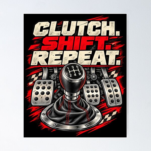 Item preview, Three Pedals No Problems Manual Transmission Vintage Art designed and sold by THAT-ONE-TEE.