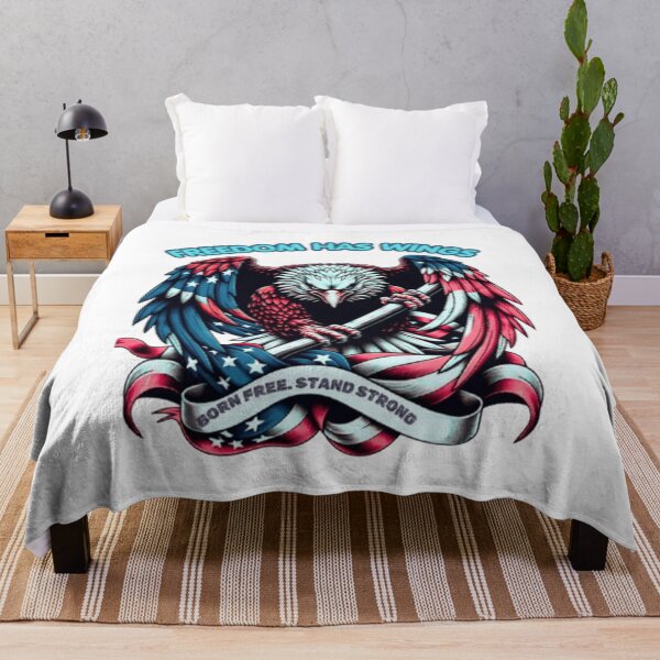Item preview, Has Wings – Born Free Stand Strong American Eagle Patriot Design designed and sold by GloboStyle Design .