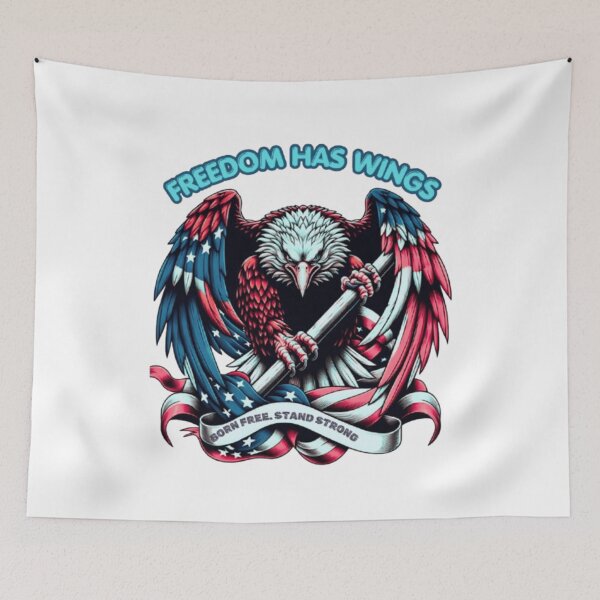 Item preview, Has Wings – Born Free Stand Strong American Eagle Patriot Design designed and sold by GloboStyle Design .