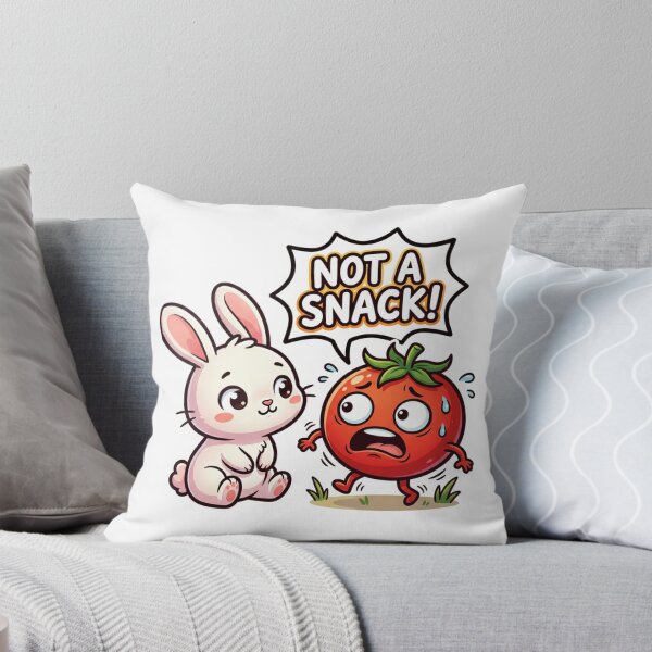 Item preview, Not A Snack Cute Rabbit And Scared Tomato Funny Food Art designed and sold by Namphet.