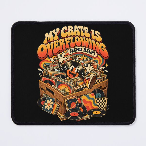Item preview, My Crate Is Overflowing Funny Vinyl Graphic designed and sold by Win Hardy.