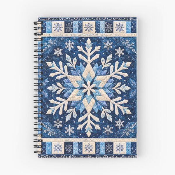 Item preview, Blue and White Snowflake Quilt designed and sold by Elisabeth Lucas.