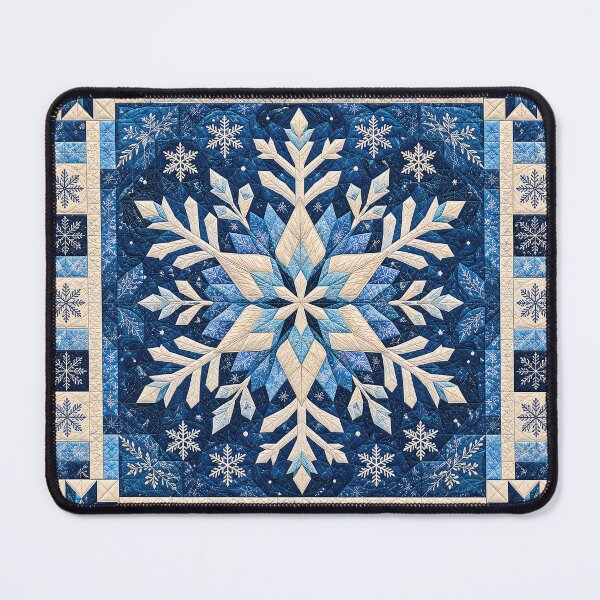 Item preview, Blue and White Snowflake Quilt designed and sold by Elisabeth Lucas.