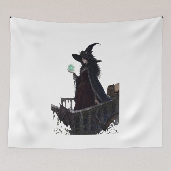 Item preview, Mystic Witch Holding Glowing Magic Orb designed and sold by Mido-artister.