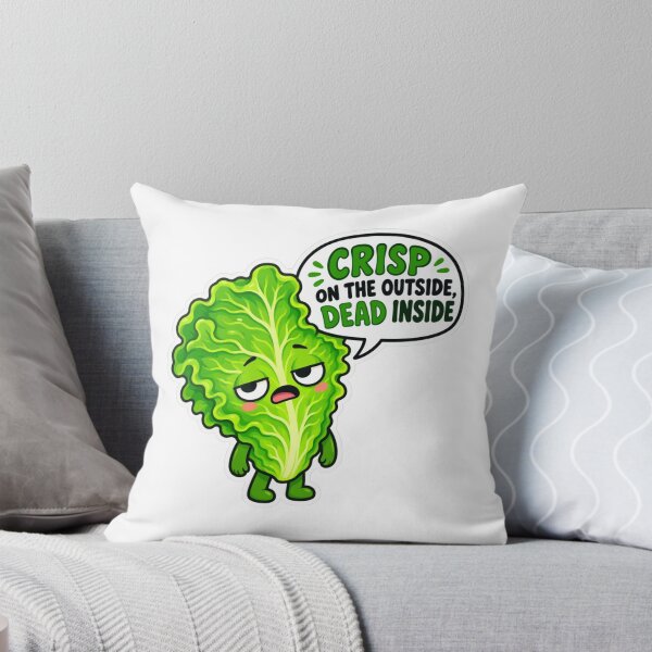 Item preview, Crisp On The Outside Dead Inside Cute Lettuce Funny Relatable Art designed and sold by Namphet.
