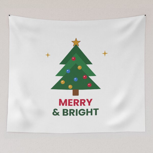 Item preview, Merry and Bright Christmas Tree Greeting designed and sold by stileepensieri.