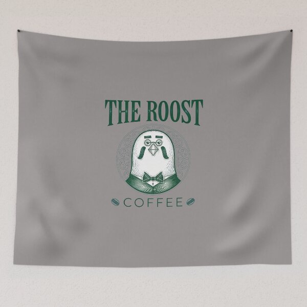 Item preview, The Roost Coffee Bird Logo Parody Tee-46 designed and sold by FabiaGoder.