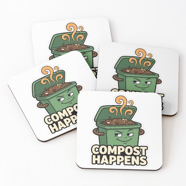Item preview, Compost Happens Funny Gardener Sticker designed and sold by Hearth & Hue.