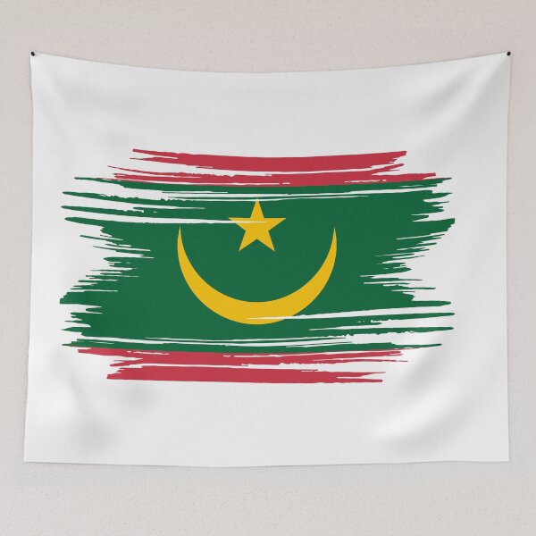 Item preview, Distressed Mauritania Flag MR designed and sold by shitpostee.