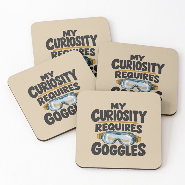 Item preview, My Curiosity Requires Goggles — Funny Science Design designed and sold by VioVibe.