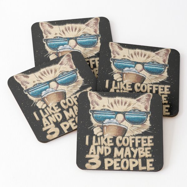 Item preview, I LIKE COFFEE AND MAYBE 3 PEOPLE designed and sold by casamomo.