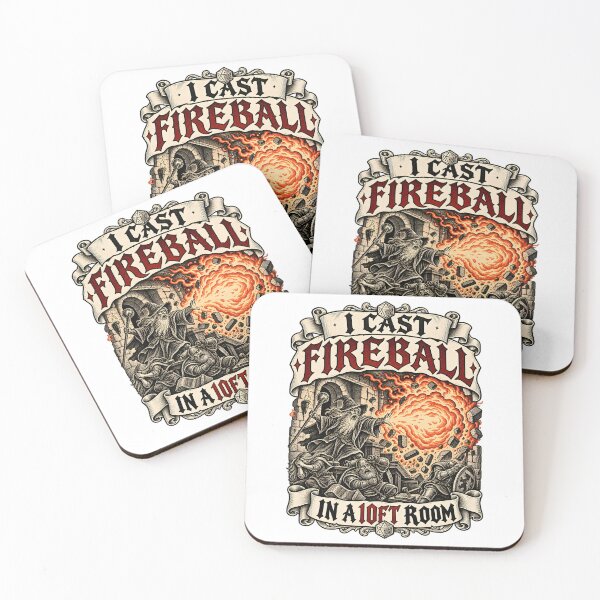 Item preview, I Cast Fireball In A 10ft Room Woodcut Graphic designed and sold by LoafLogic.