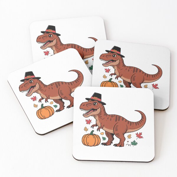 Item preview, Thanksgiving T-Rex with Pilgrim Hat and Pumpkin designed and sold by Affiliora.