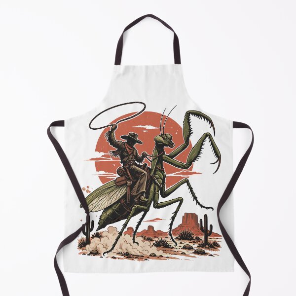 Item preview, Cowboy Riding Giant Praying Mantis Western Art designed and sold by roni-harbor.