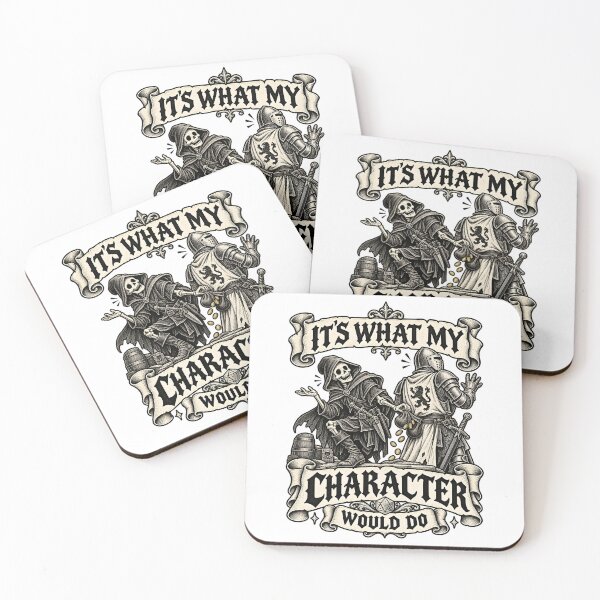Item preview, It's What My Character Would Do Woodcut Illustration designed and sold by LoafLogic.