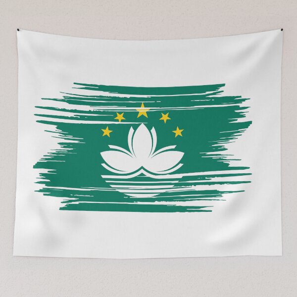 Item preview, Distressed Macau Flag MO designed and sold by shitpostee.