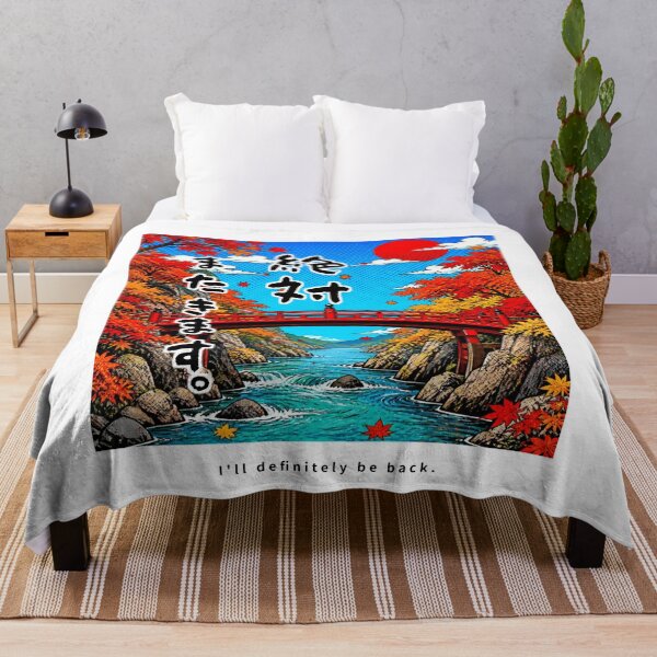 Item preview, Ill Definitely Be Back | Pop Art Autumn Bridge | Japanese Design designed and sold by JapanMemoir.