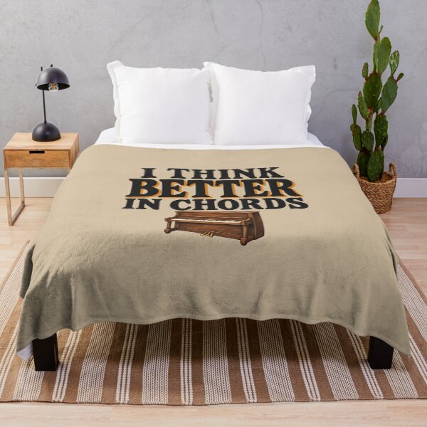Item preview, I Think Better in Chords — Vintage Piano Lover Design designed and sold by VioVibe.