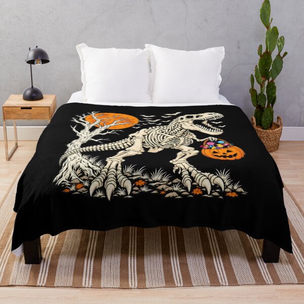 Item preview, Skeleton Rex Halloween Candy Moon Bats Art designed and sold by OlyvieArt.
