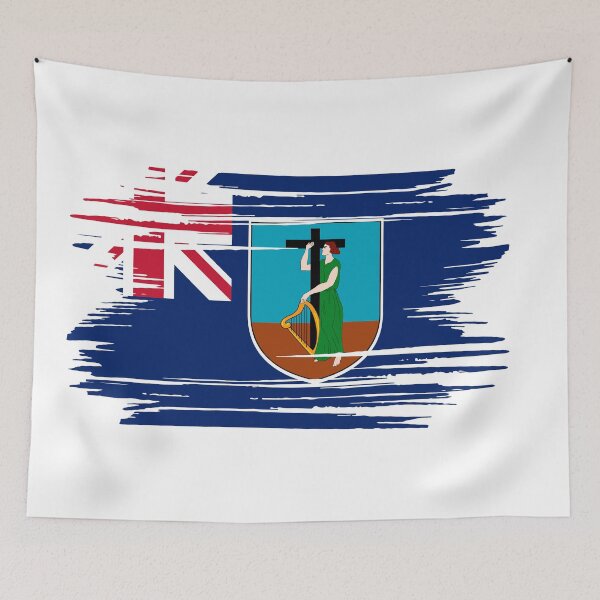 Item preview, Distressed Montserrat Flag MS designed and sold by shitpostee.