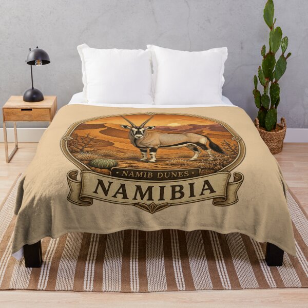 Item preview, Namibia Namib Dunes Oryx – African Wildlife Heraldic Medallion designed and sold by The Digital Compass.