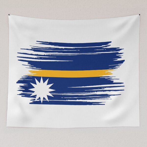 Item preview, Distressed Nauru Flag NR designed and sold by shitpostee.