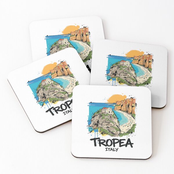 Item preview, Tropea Calabria Italy Beach Church on Rock Art designed and sold by Merch by Das Design Studio.