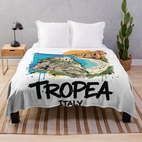 Item preview, Tropea Calabria Italy Beach Church on Rock Art designed and sold by Merch by Das Design Studio.