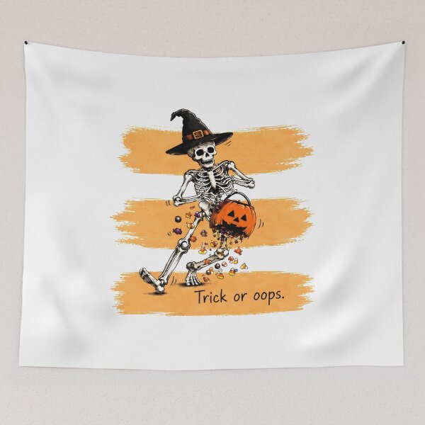 Item preview, Skeleton Witch Hat Trick Or Oops Halloween Candy Spilling designed and sold by OlyvieArt.
