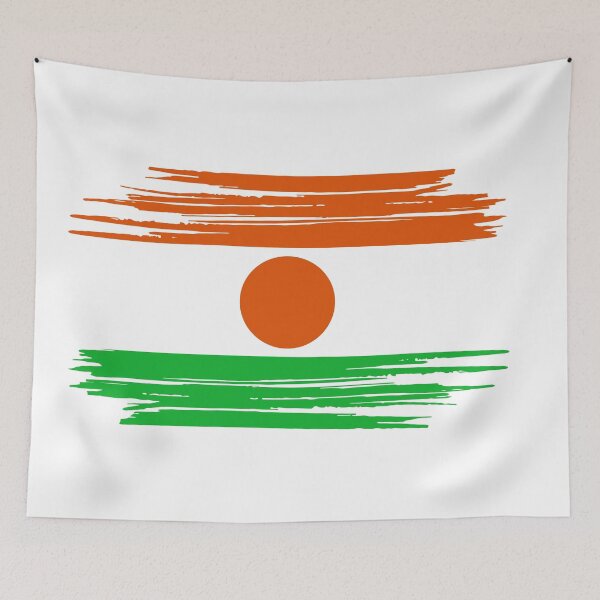 Item preview, Distressed Niger Flag NE designed and sold by shitpostee.
