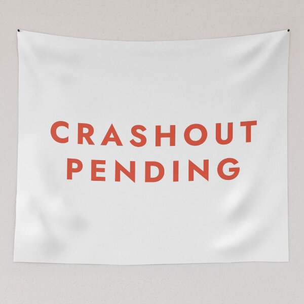 Item preview, Crashout Pending - Overwhelmed Mood Statement in Tomato Red designed and sold by ModdiesColors.