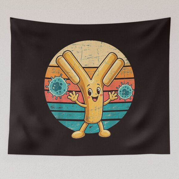 Item preview, Antibody Retro Sunset Immunologist Immunology Science Art designed and sold by mari-kayden.