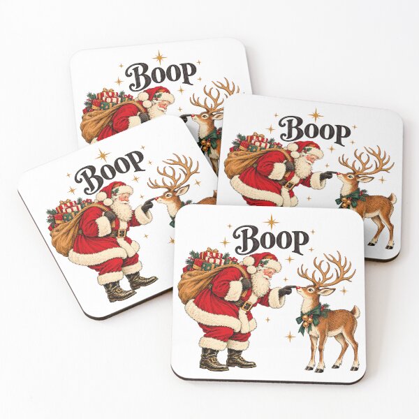 Item preview, Santa Boop Reindeer Cute Christmas Art designed and sold by roni-harbor.