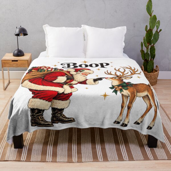 Item preview, Santa Boop Reindeer Cute Christmas Art designed and sold by roni-harbor.