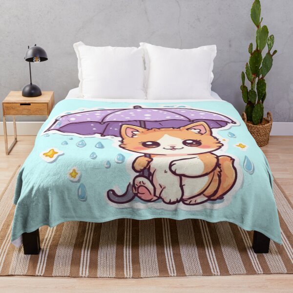 Item preview, Kawaii Rainy Day Kitten Design designed and sold by MushArtist.