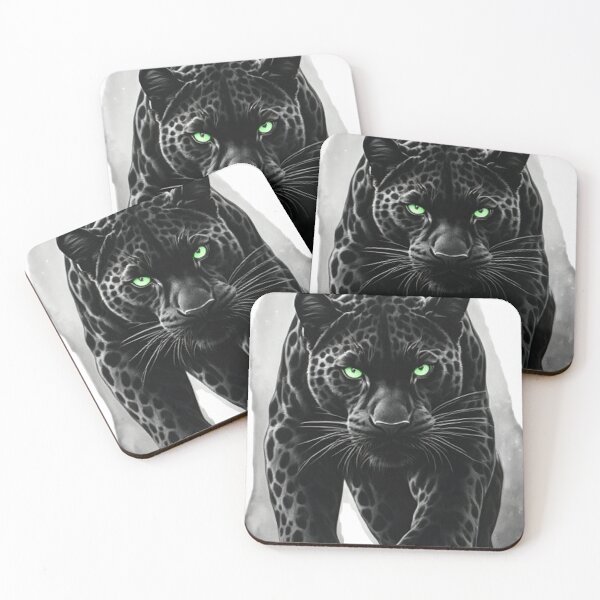 Item preview, Fierce Black Panther with Glowing Green Eyes designed and sold by Mido-artister.