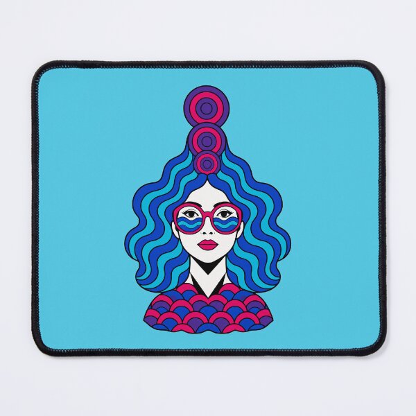 Item preview, Psychedelic Femme with Concentric Crown designed and sold by KungPowUnicorn.
