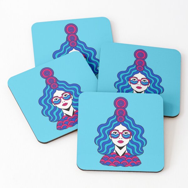 Item preview, Psychedelic Femme with Concentric Crown designed and sold by KungPowUnicorn.