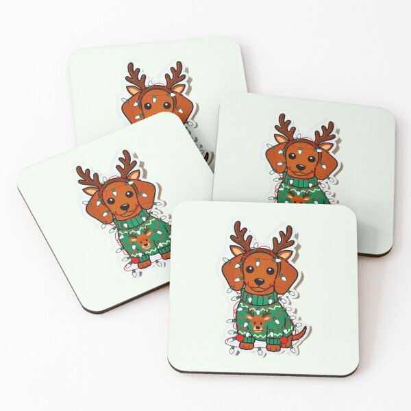 Item preview, Dachshund Dressed as a Reindeer in a Christmas Sweater designed and sold by LV-creator.