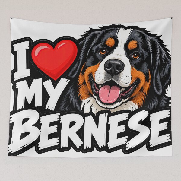 Item preview, I Love My Bernese Mountain Dog – Cute Dog Lover Graphic designed and sold by DWBROODLE.