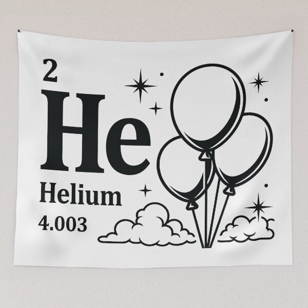 Item preview, Vintage Helium Element He Balloon Illustration Chemistry Art designed and sold by Tem‑Tip of pen.